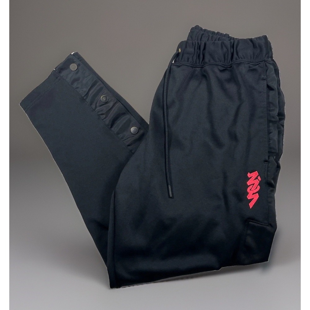 Jordan Mens Medium Therma-FIT Zion Tearaway Snap Track Pants Black DV5627-010